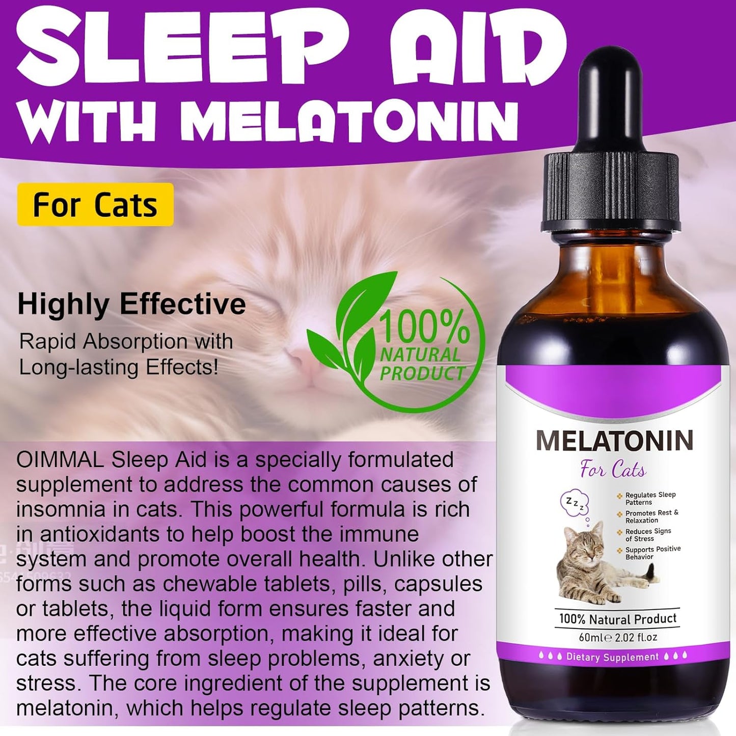 Melatonin for Cats - Cat Calming Treats for Grooming & Anxiety