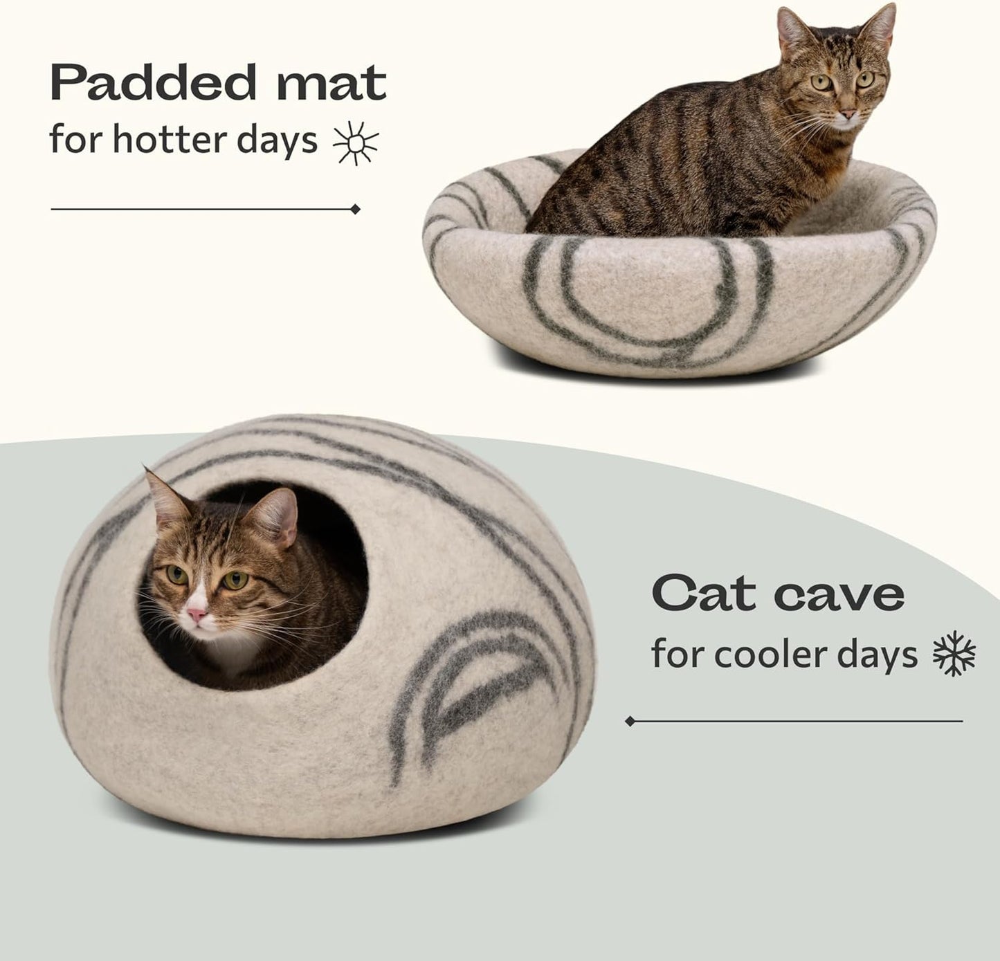 MEOWFIA Cat Cave with Premium Felt