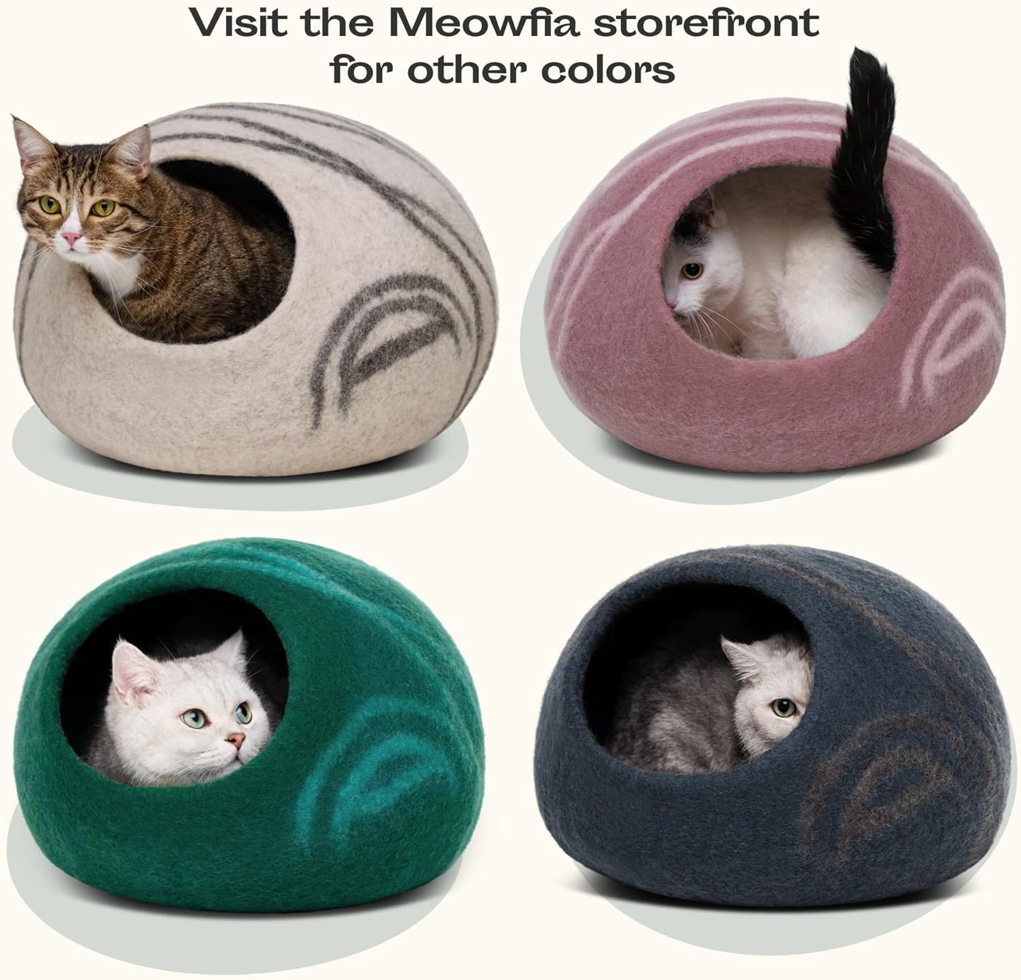 MEOWFIA Cat Cave with Premium Felt