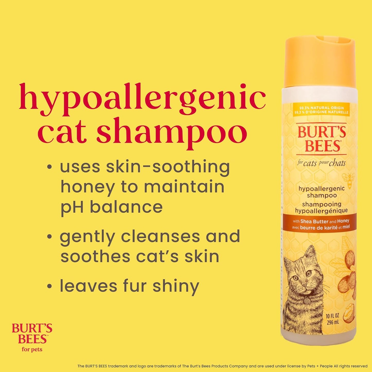 Burt’s Bees for Pets Hypoallergenic Cat Shampoo with Shea Butter and Honey