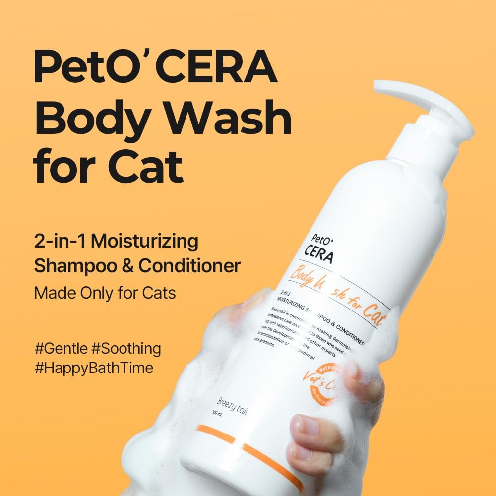 Breezytail PetO’Cera All-in-One Cat Itch Relief Shampoo and Conditioner
