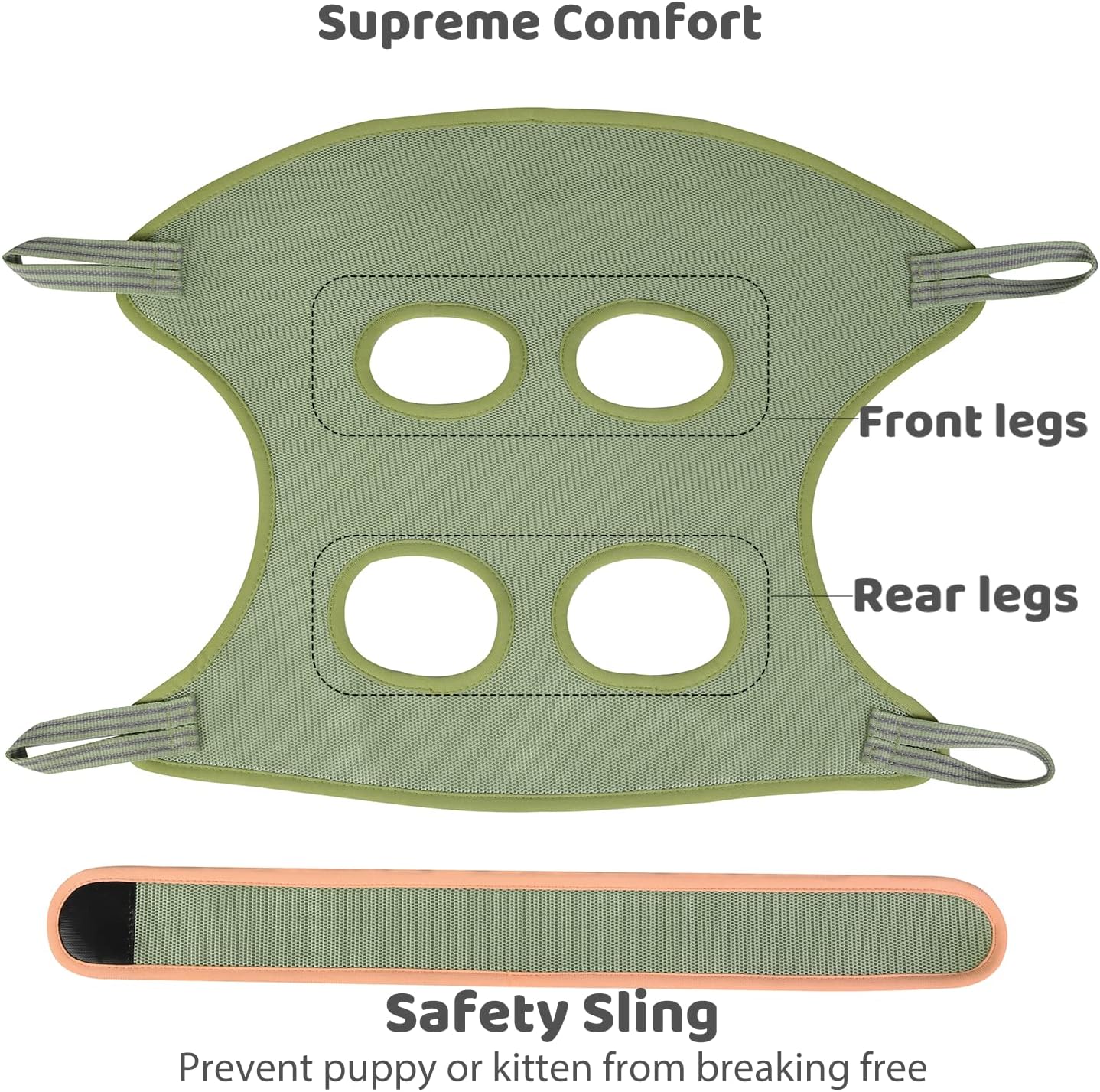 Guzekier Cat Grooming Hammock Harness & Nail cutting kit