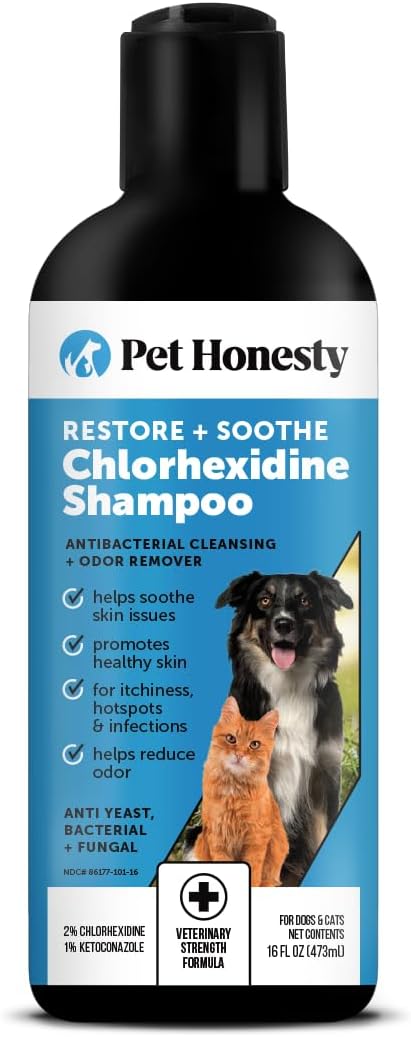 Pet Honesty Chlorhexidine Seasonal Itch Relief Shampoo, for Allergies, Itching, Skin and Coat Supplement