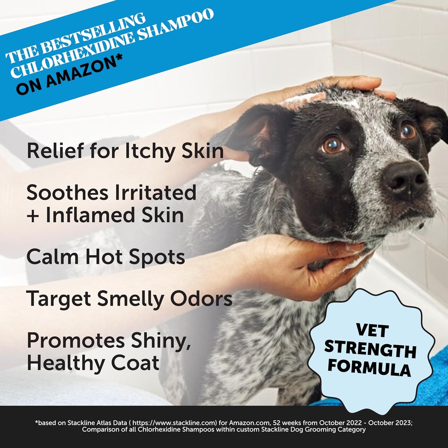 Pet Honesty Chlorhexidine Seasonal Itch Relief Shampoo, for Allergies, Itching, Skin and Coat Supplement