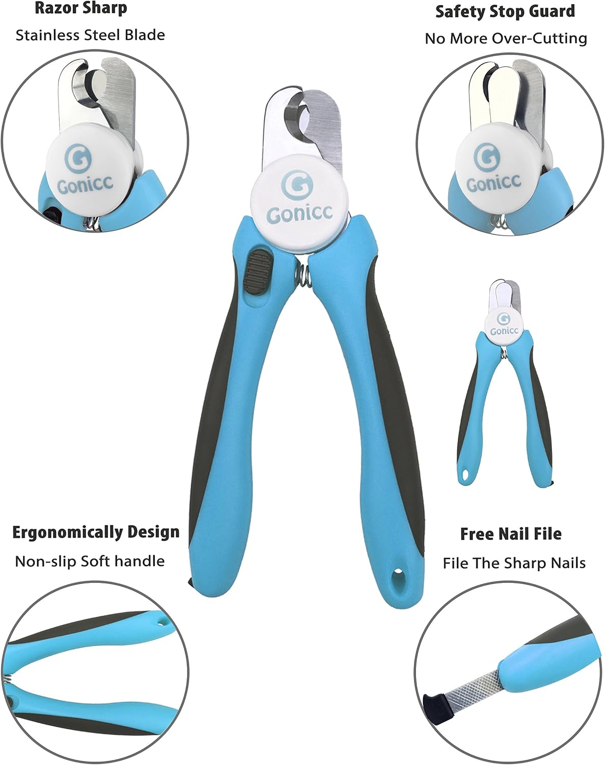 gonicc Dog & Cat Pets Nail Clippers and Trimmers