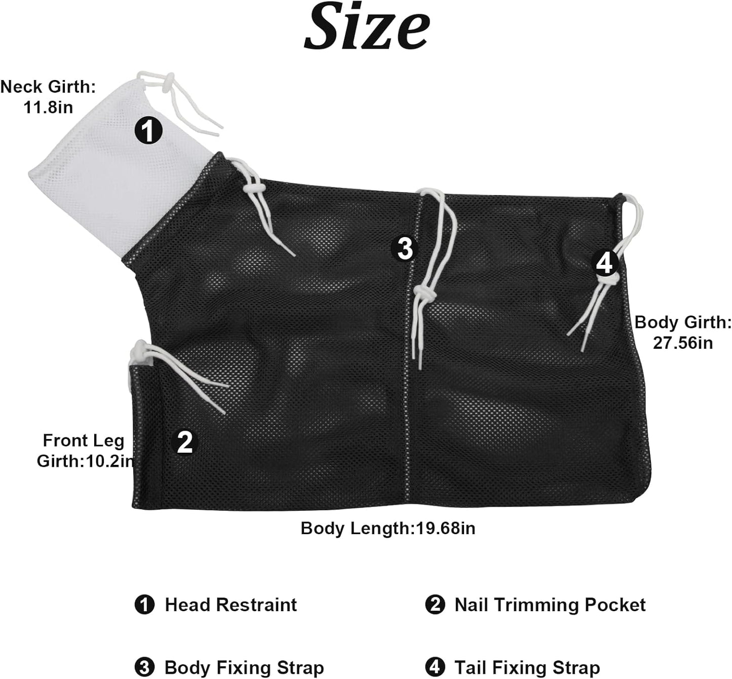 Cat Bathing Bag, Breathable Mesh Cat Shower Bag