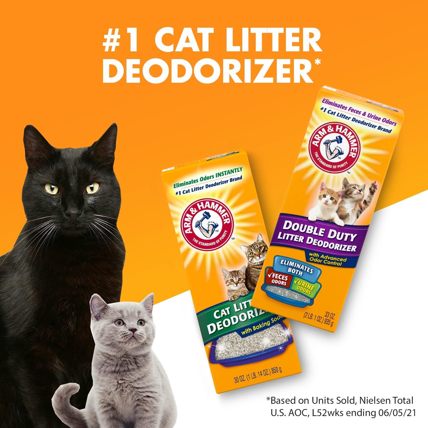 ARM & HAMMER Cat Litter Deodorizer Double Duty, 30 oz, 6 Pack