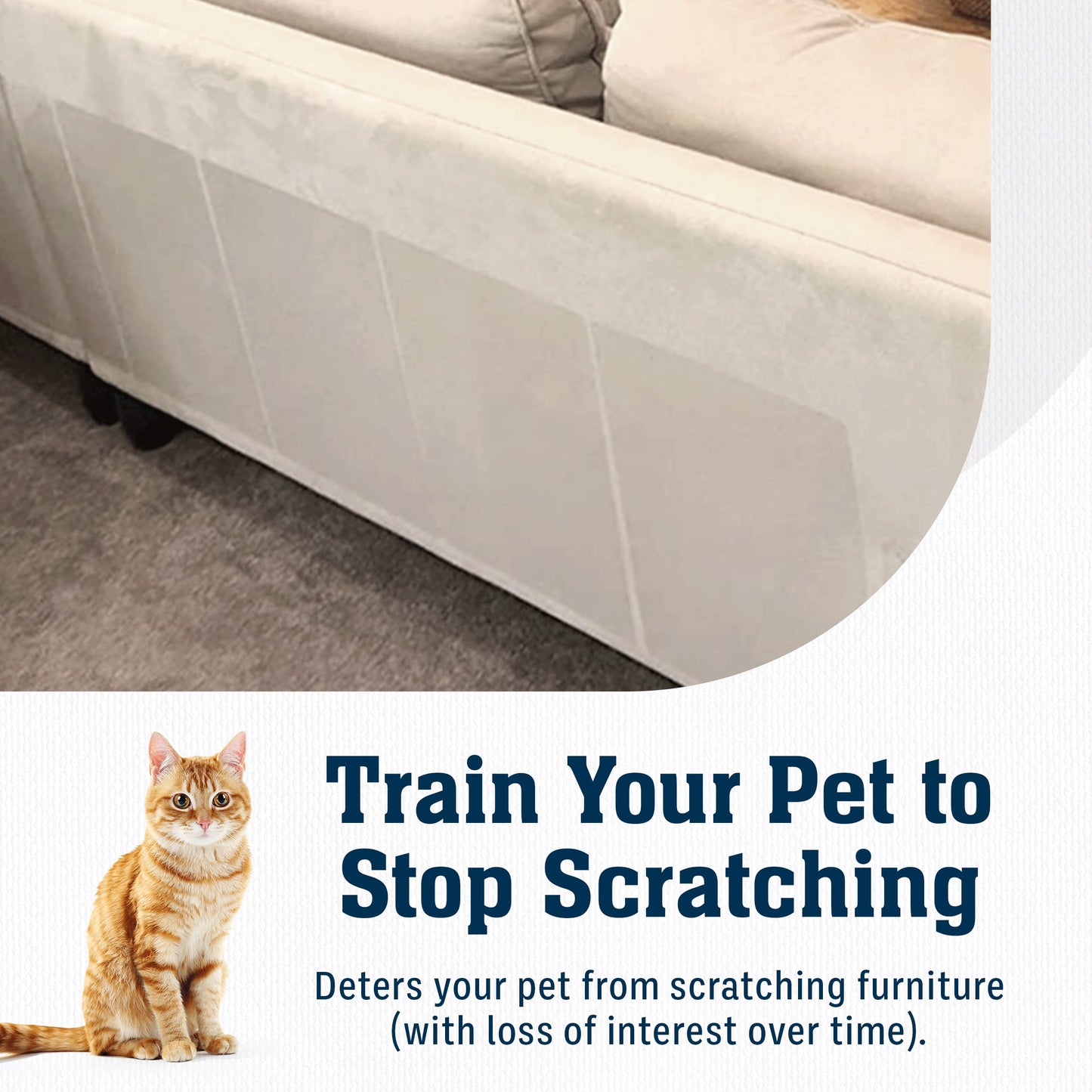 Clear Cat Scratch Couch Protectors – Heavy Duty Furniture Shields (6 Pack)