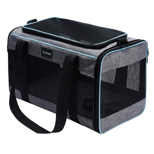 Vceoa Soft-Sided Pet Carrier – Cat & Dog Travel Carrier for Pets up to 16 lbs