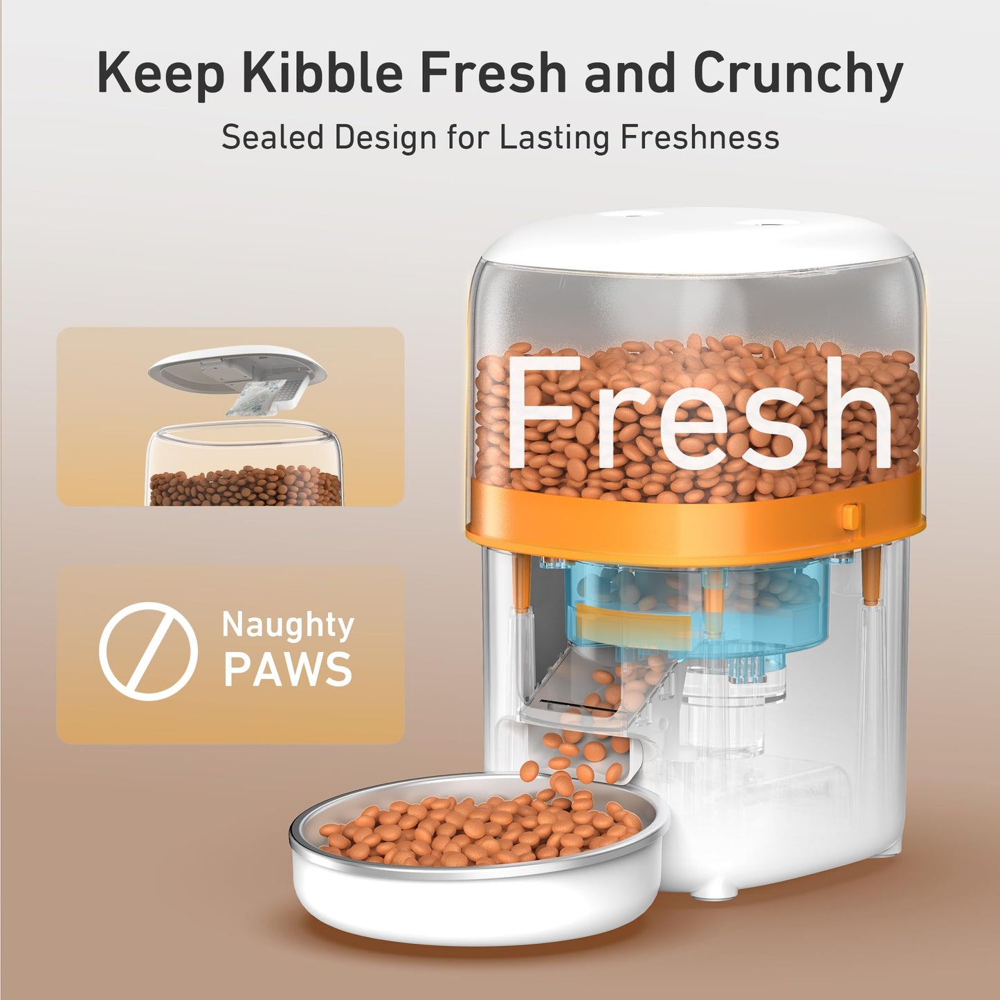 Automatic Cat Feeder – 2L Timed Pet Food Dispenser with Portion Control & Long Battery Life