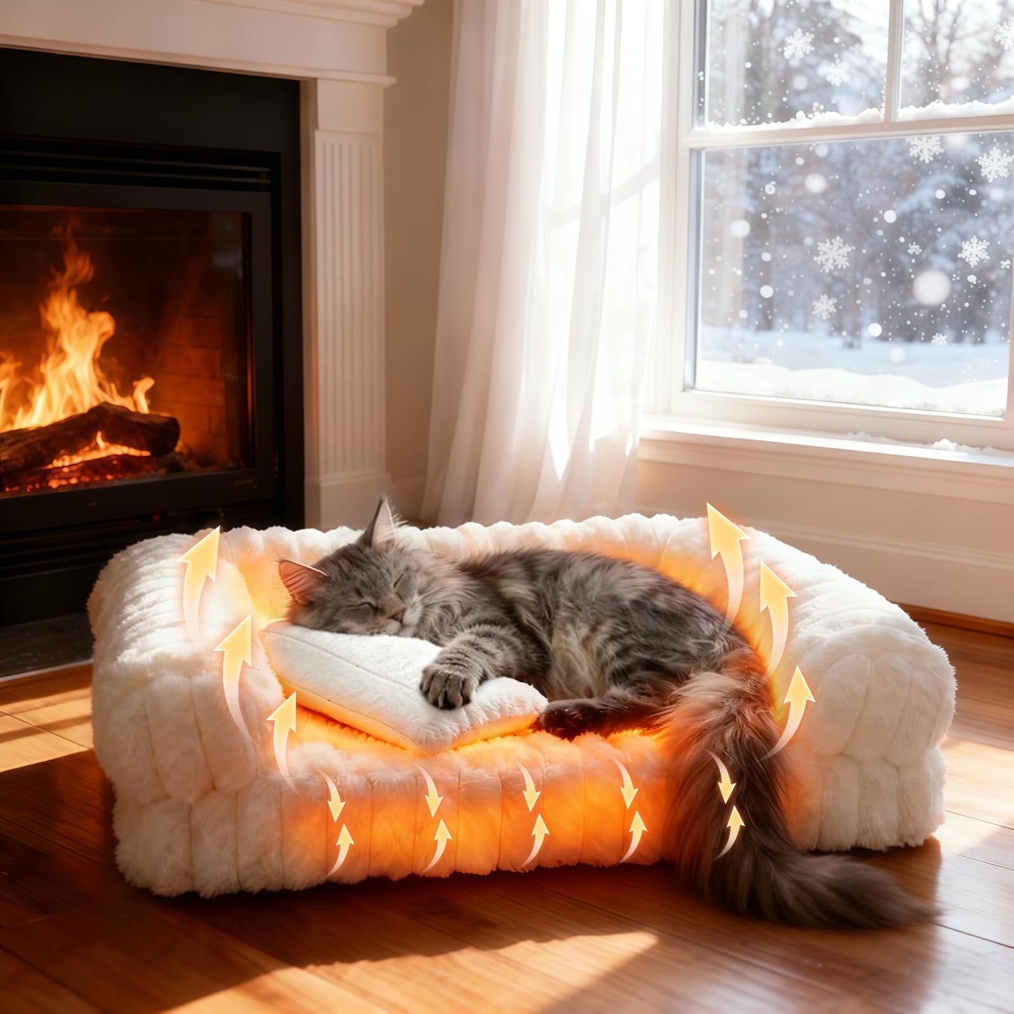 Self Warming Cat Bed for Cold Nights