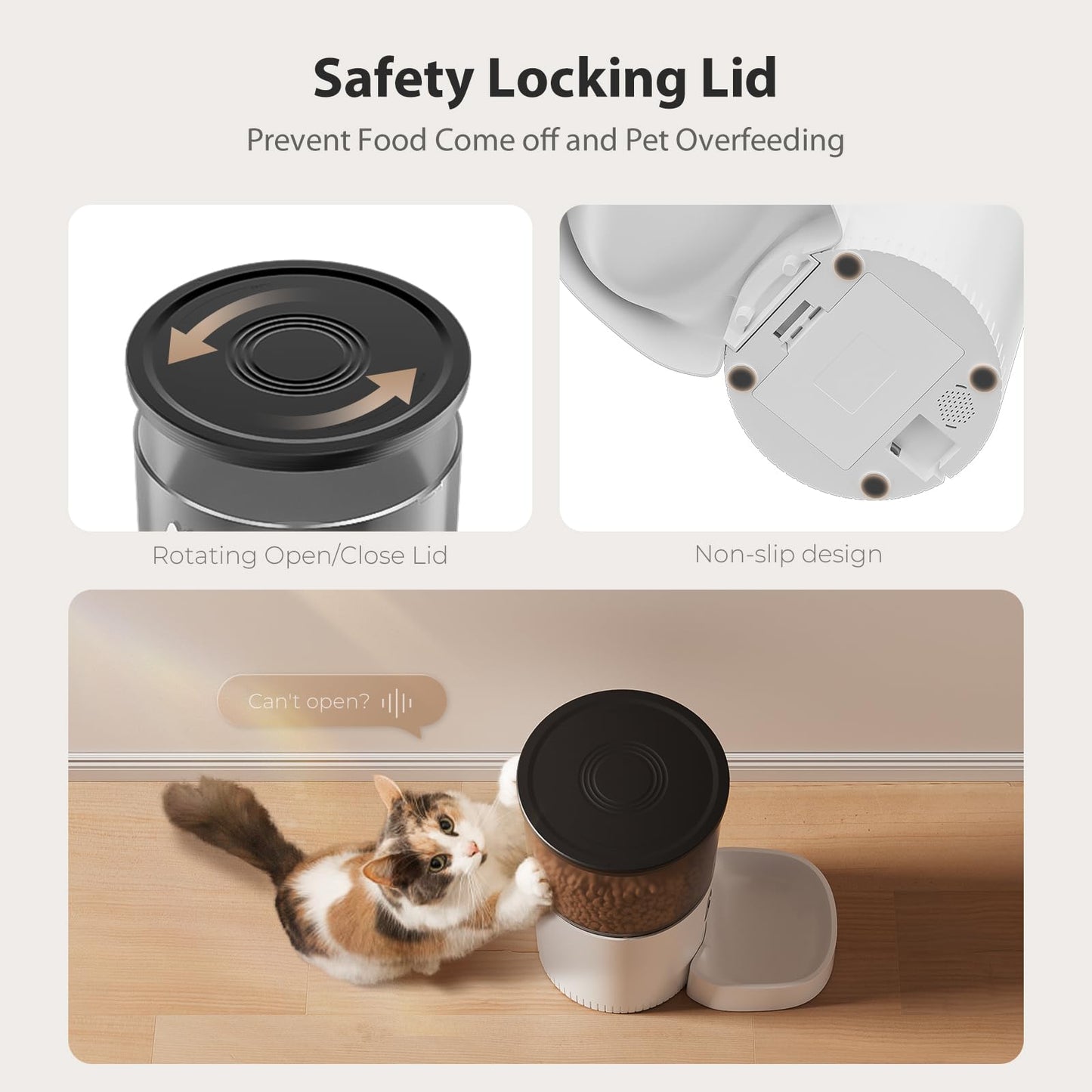 IMIPAW Automatic Cat Feeder – 3L Timed Pet Food Dispenser with Portion Control