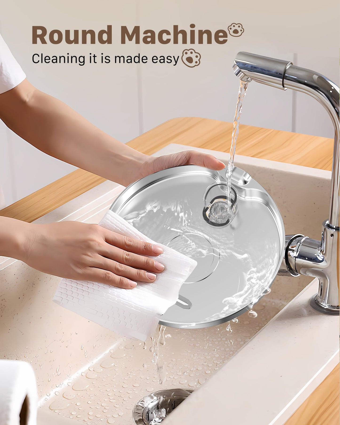 2.2 L Stainless Steel Water Bowl Dispenser