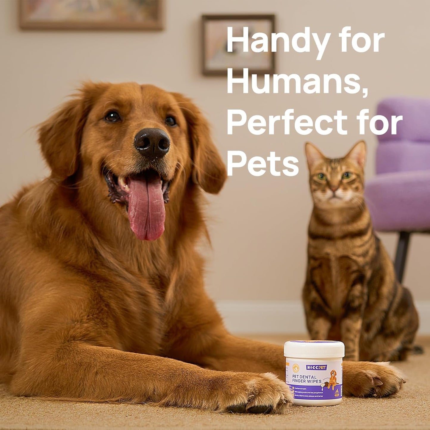 HICC Pet Teeth Cleaning Wipes for Dogs & Cats